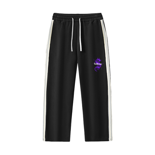 Contrast Side-Stripe Straight-Leg  Pants
